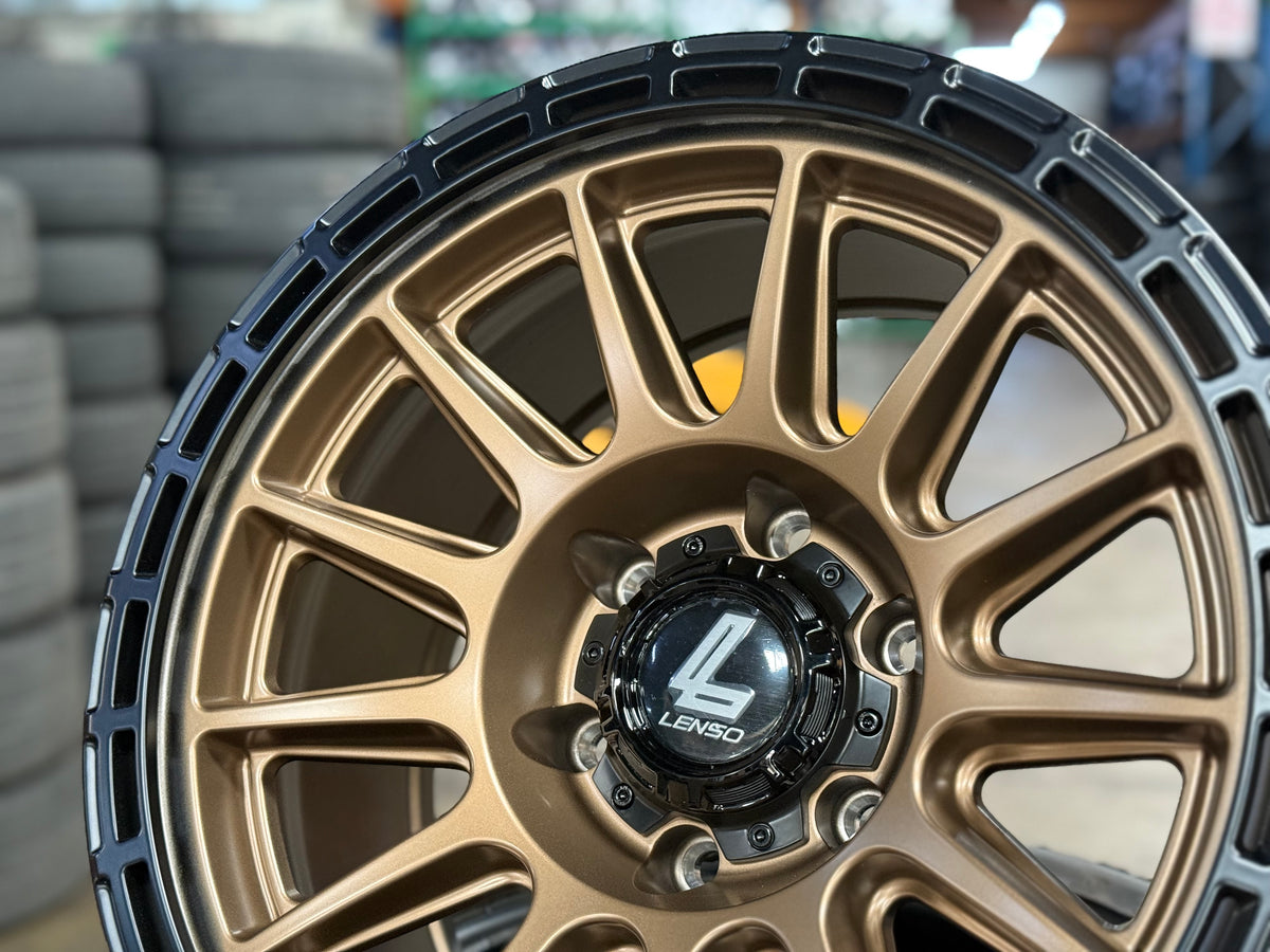 New 17X9 ET-12 Lenso Dinero Rim (4 wheel) Matt Bronze 6X139.7
