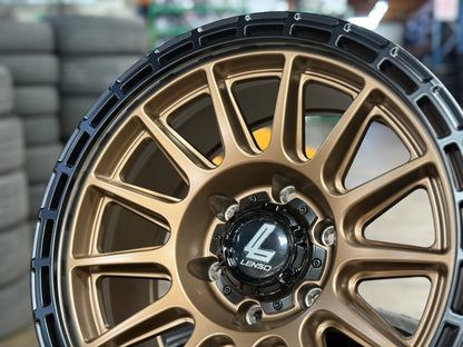New 17X9 ET-12 Lenso Dinero Rim (4 wheel) Matt Bronze 6X139.7