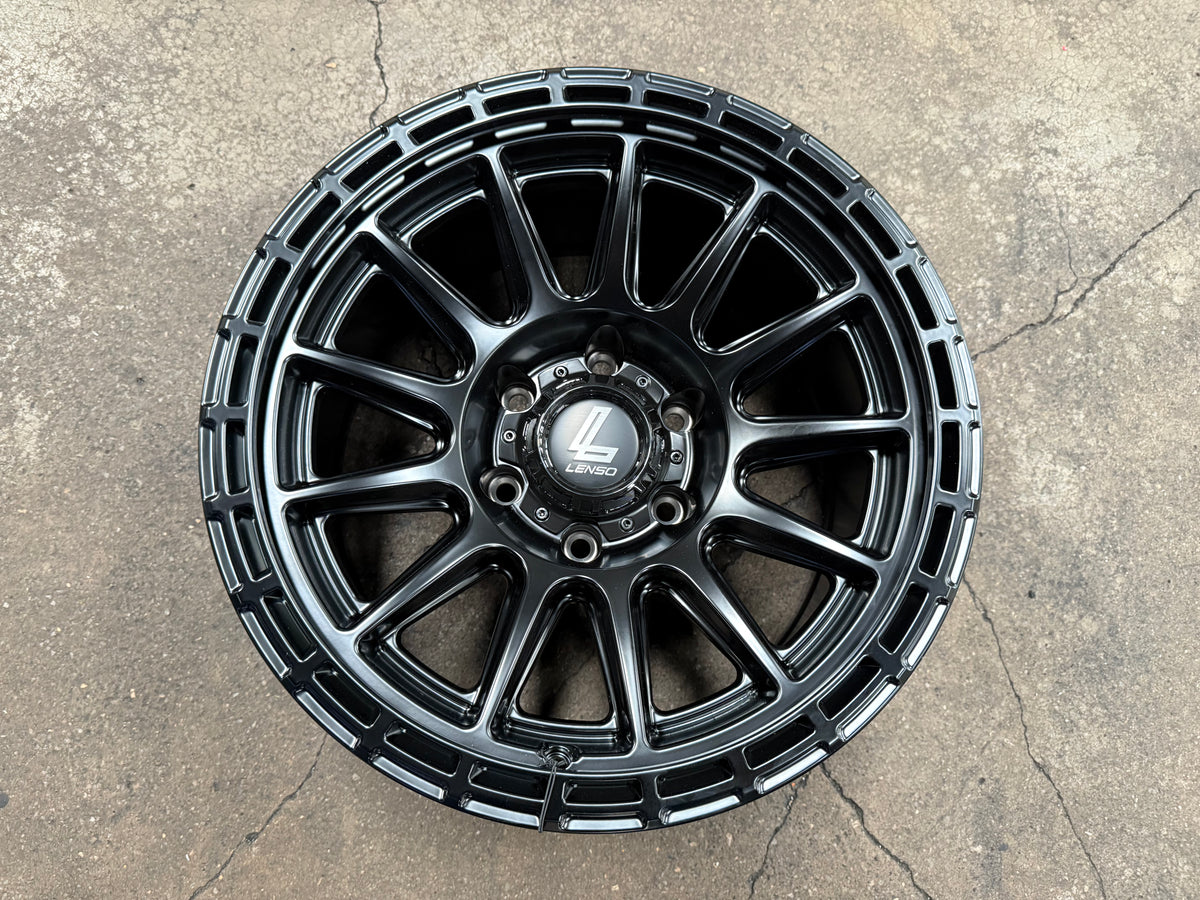 New 17X9 ET-12 Lenso Dinero Rim (4 wheel) Matt Black 6X139.7