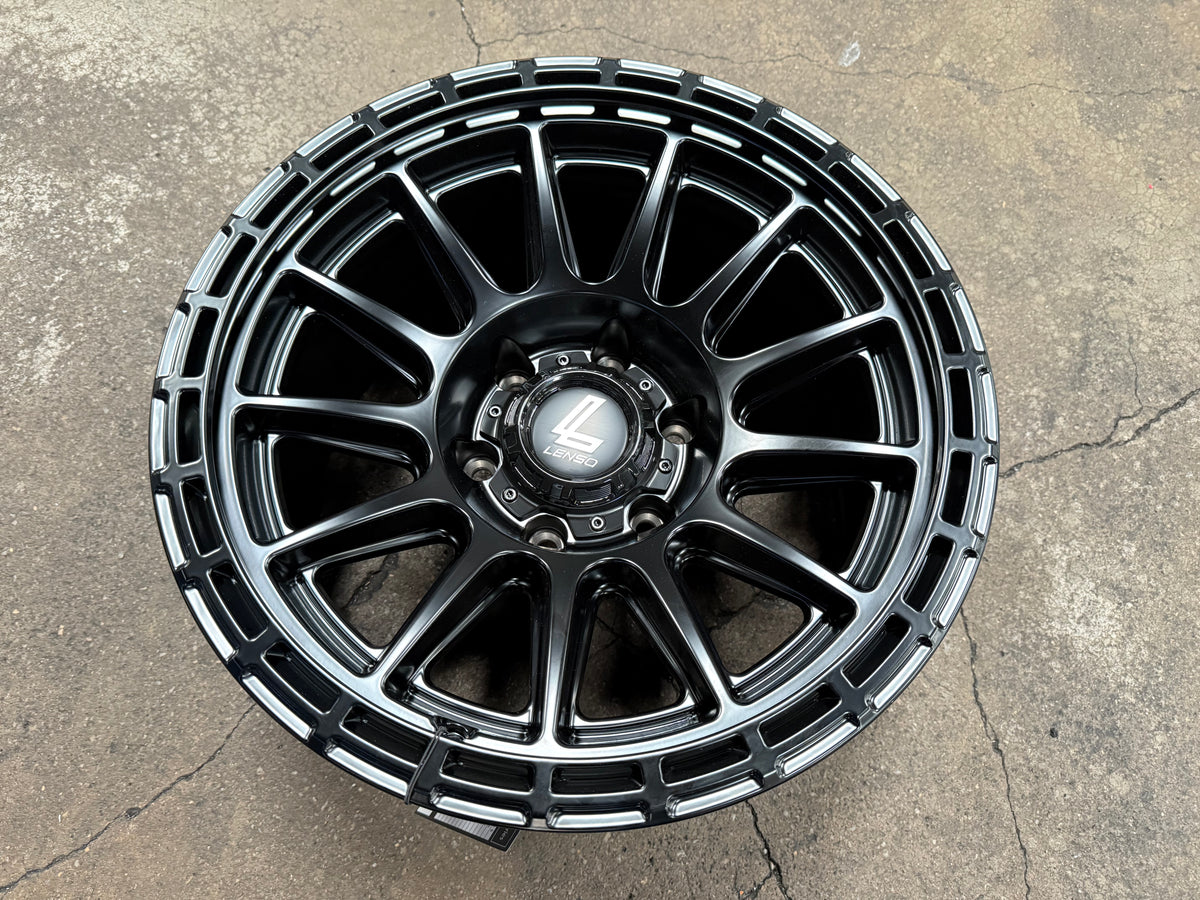 New 17X9 ET-12 Lenso Dinero Rim (4 wheel) Matt Black 6X139.7