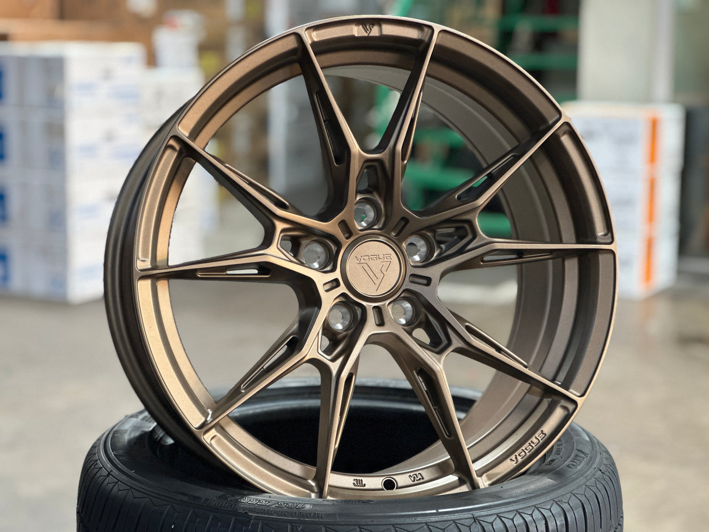 NEW 18X8.5 ET35 Vogue Wheel F22 Rim (4 wheel) Bronze 5X114.3