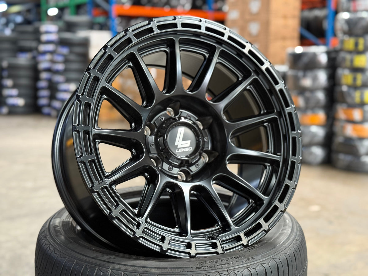 New 17X9 ET-12 Lenso Dinero Rim (4 wheel) Matt Black 6X139.7