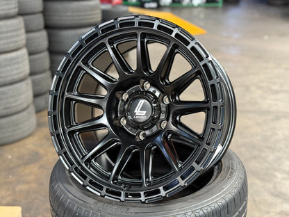 New 17X9 ET-12 Lenso Dinero Rim (4 wheel) Matt Black 6X139.7