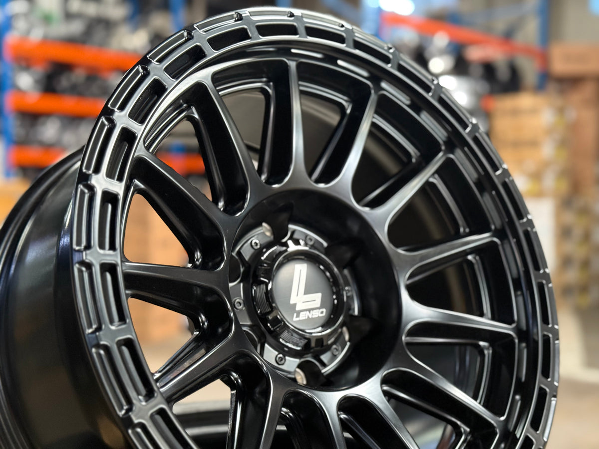 New 17X9 ET-12 Lenso Dinero Rim (4 wheel) Matt Black 6X139.7