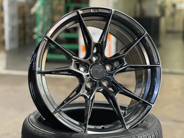 New 18x8.5 ET35 Vogue Wheel F22 Rim (4 wheel) Hyper Black 5x114.3