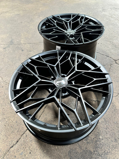 New 20x8.5 ET32 20x10 ET38 305 Forged FT120 (2 wheel) 5x114.3 Matte Black