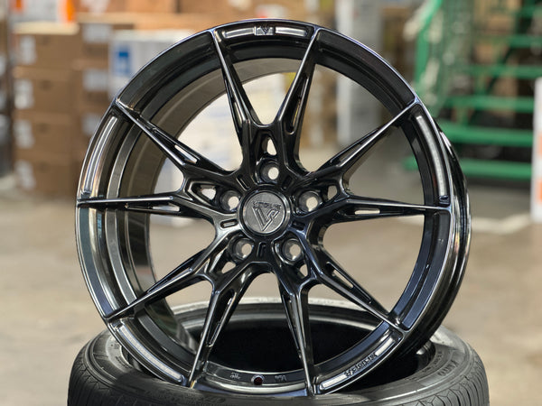 New 18x8.5 ET35 Vogue Wheel F22 Rim (4 wheel) Hyper Black 5x114.3