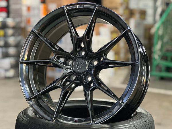 New 18x8.5 ET35 Vogue Wheel F22 Rim (4 wheel) Hyper Black 5x114.3