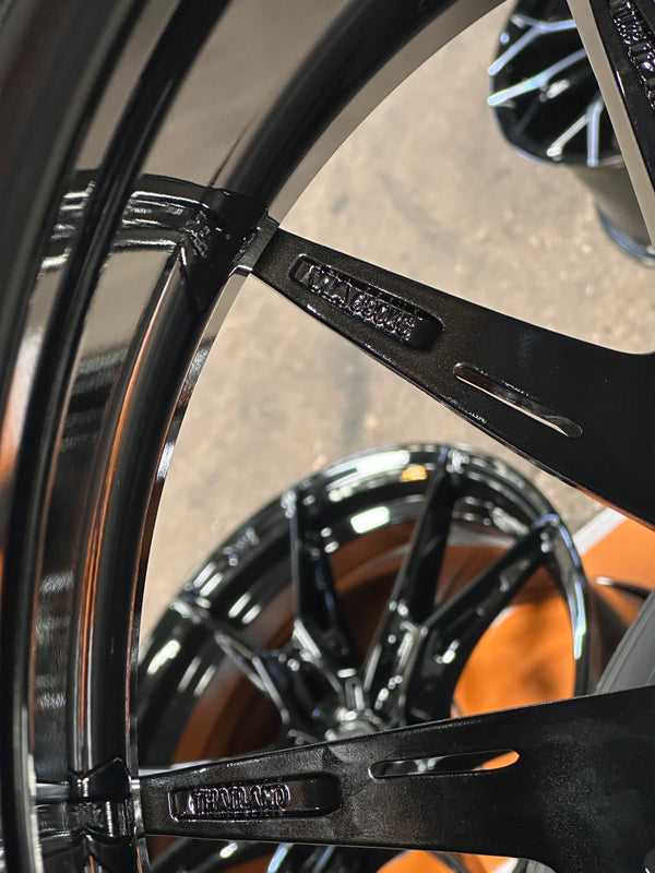 New 18x8.5 ET35 Vogue Wheel F22 Rim (4 wheel) Hyper Black 5x114.3