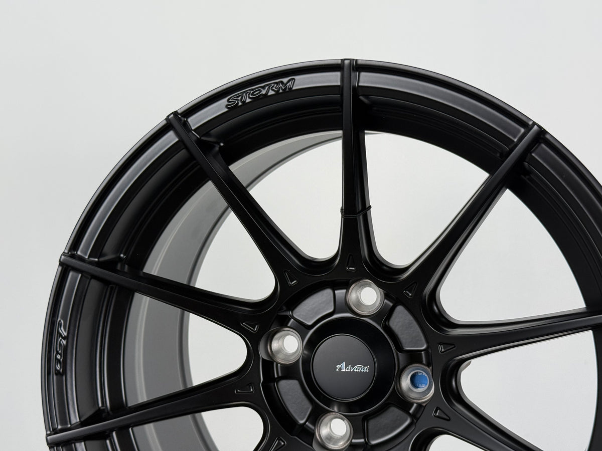 New 15X8 ET25 Advanti Storm S1 Rim (4 wheel) Matt Black 4X100