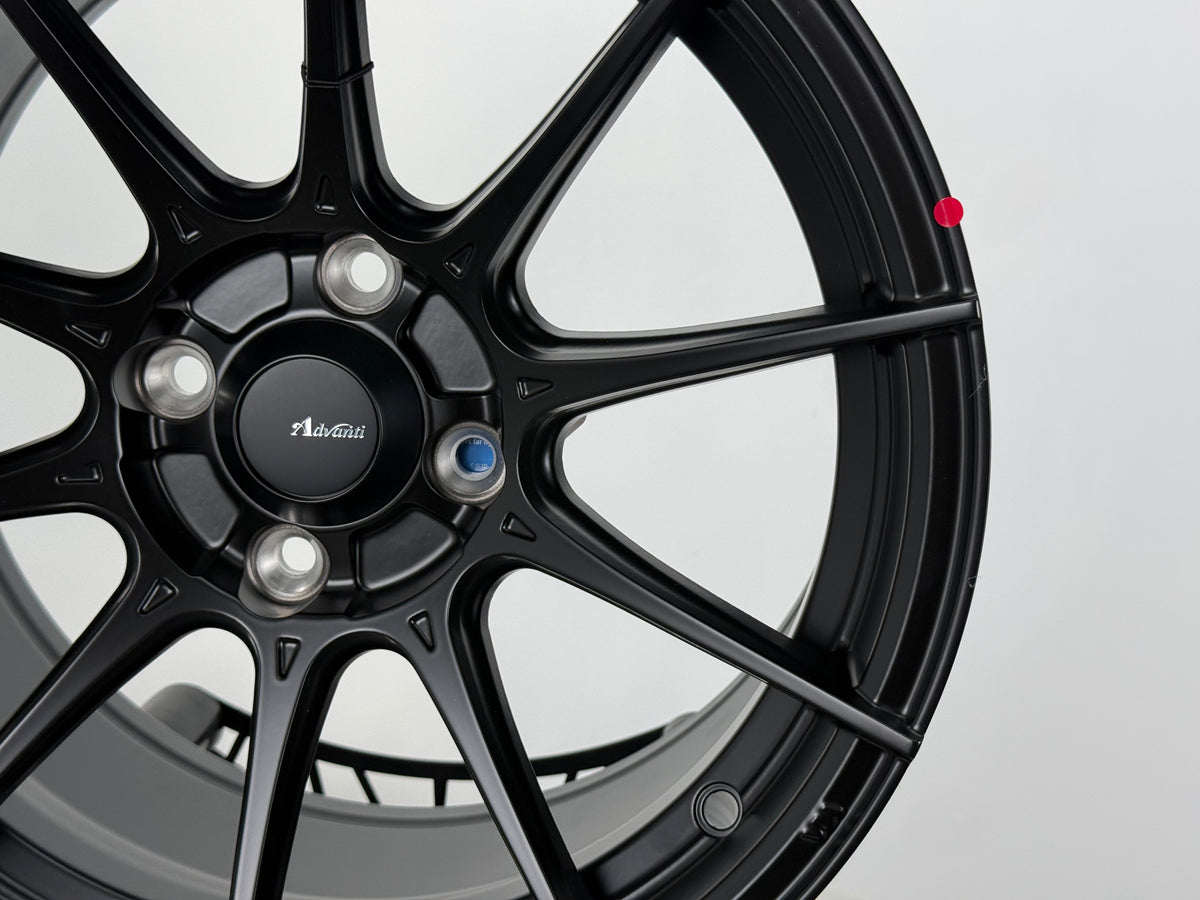 New 15X8 ET25 Advanti Storm S1 Rim (4 wheel) Matt Black 4X100