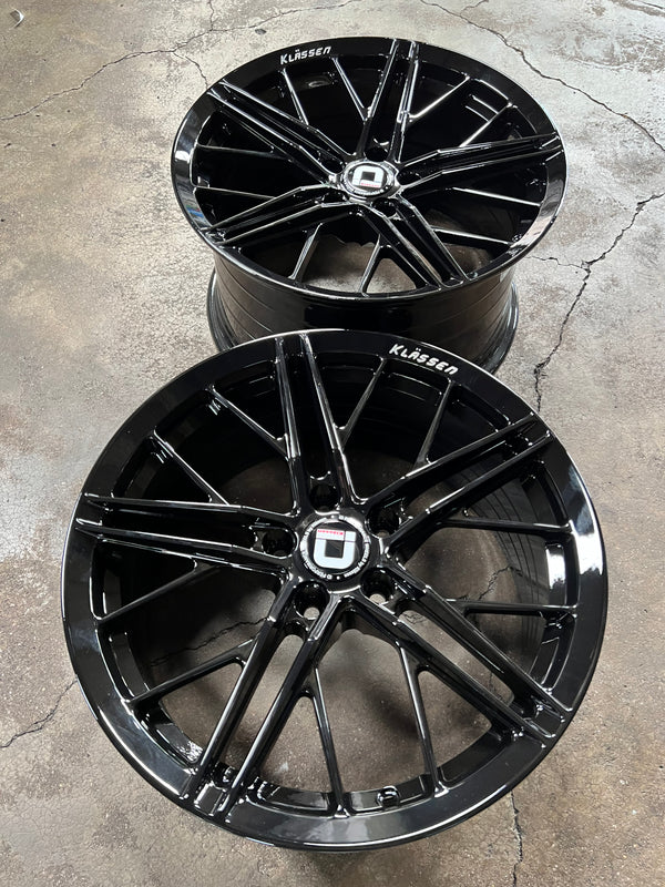 New 18X8.5 ET43 18X9.5 ET43 Klassen ID F53R (4 wheel) Black 5X114.3