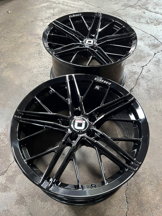 New 18X8.5 ET43 18X9.5 ET43 Klassen ID F53R (4 wheel) Black 5X114.3