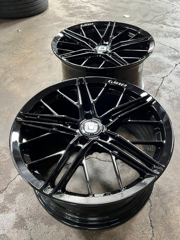New 18X8.5 ET43 18X9.5 ET43 Klassen ID F53R (4 wheel) Black 5X114.3