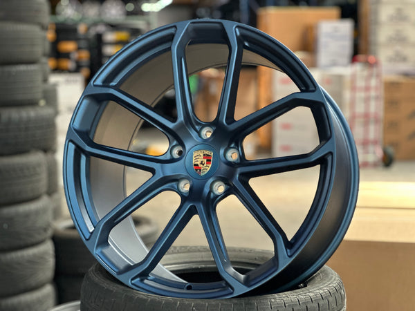 New 22x10 ET48 22x11.5 ET61 Overdrive Forged Porsche Cayenne GTS Matte BLUE 5x130 (4 wheels)