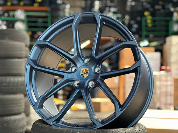 New 22x10 ET48 22x11.5 ET61 Overdrive Forged Porsche Cayenne GTS Matte BLUE 5x130 (4 wheels)
