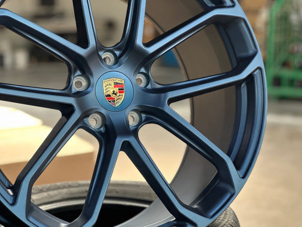 New 22x10 ET48 22x11.5 ET61 Overdrive Forged Porsche Cayenne GTS Matte BLUE 5x130 (4 wheels)