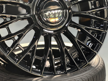 NEW 20X9J ET35 Lenso Apollo (4 wheel) 5X120 Black