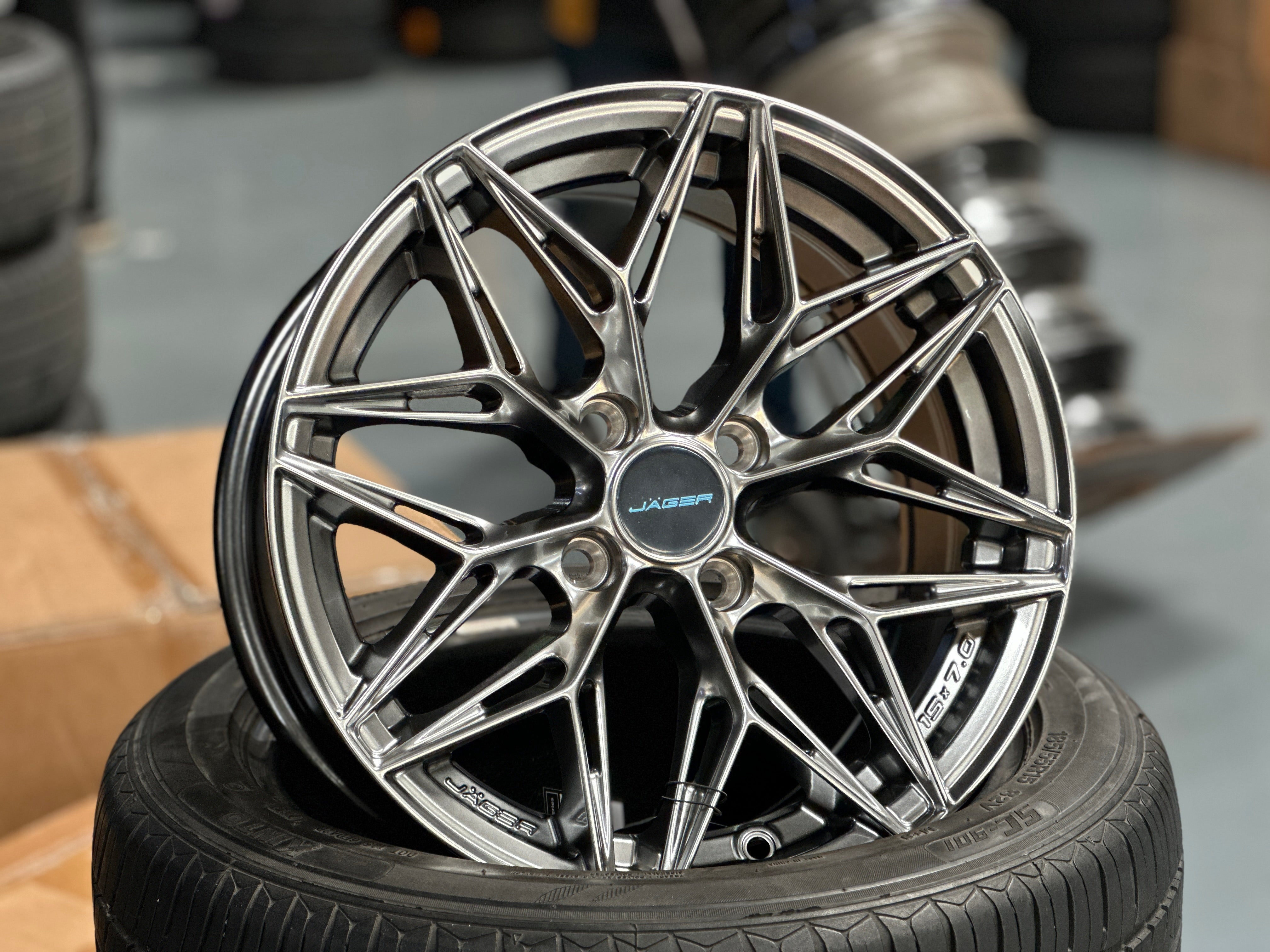 NEW 15X7 ET35 Lenso Buck Rim Hyper Black 4X100 – King of Rims