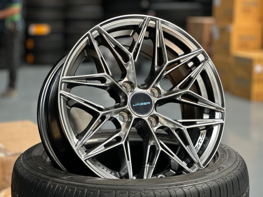 NEW 15X7 ET35 Lenso Buck Rim Hyper Black 4X100