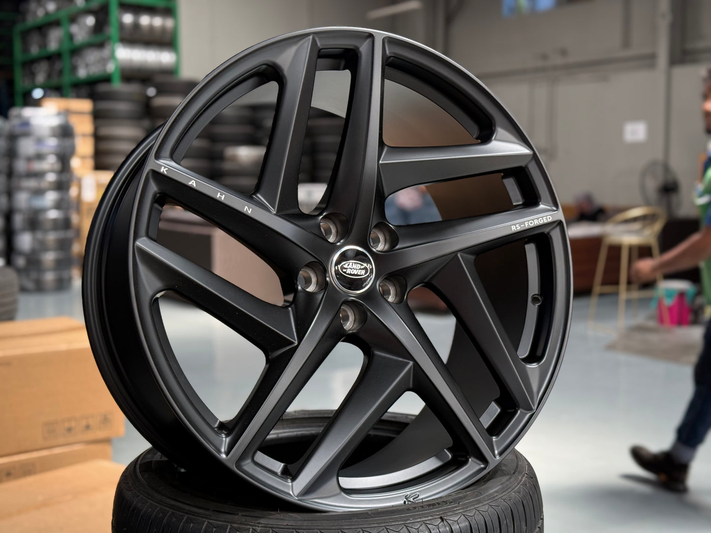New 22x10 ET30 Overdrive Forged Kahn Forged Type 52 (4 wheel) 5x120 Matte Black