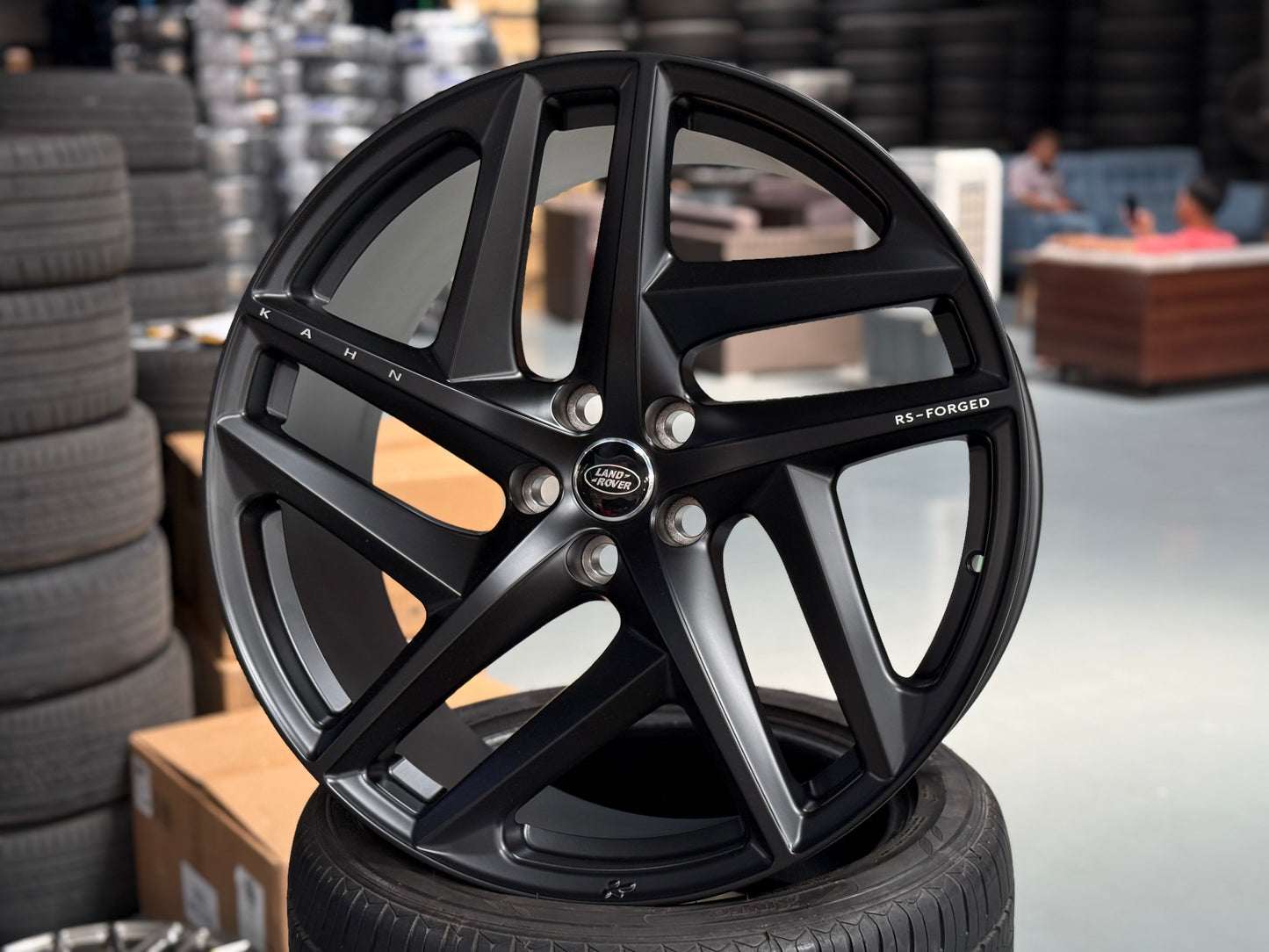 New 22x10 ET30 Overdrive Forged Kahn Forged Type 52 (4 wheel) 5x120 Matte Black