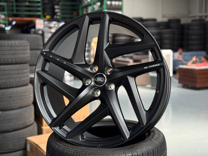 New 22x10 ET30 Overdrive Forged Kahn Forged Type 52 (4 wheel) 5x120 Matte Black