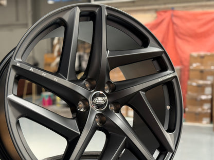 New 22x10 ET30 Overdrive Forged Kahn Forged Type 52 (4 wheel) 5x120 Matte Black