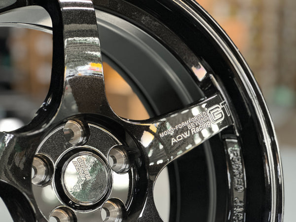 New 17X8 ET35 AOW GT Rim (4 wheel) Gloss Black 4X100
