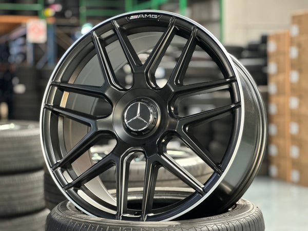 New 20x8.5 ET38 20x9.5 ET43 Mercedes AMG (4 wheel) 5x112 Matte Black