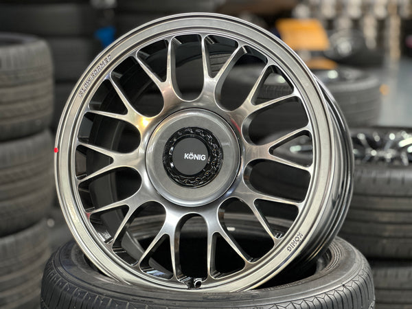 New 17X8 ET36 Konig MRK1 Rim (4 wheel) Gloss Gunmetal 5X100
