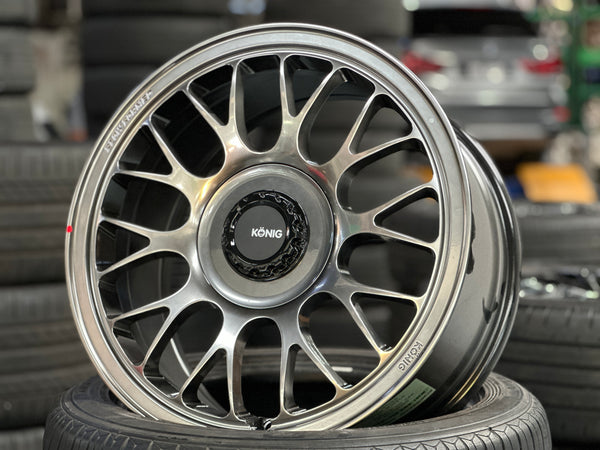 New 17X8 ET36 Konig MRK1 Rim (4 wheel) Gloss Gunmetal 5X100