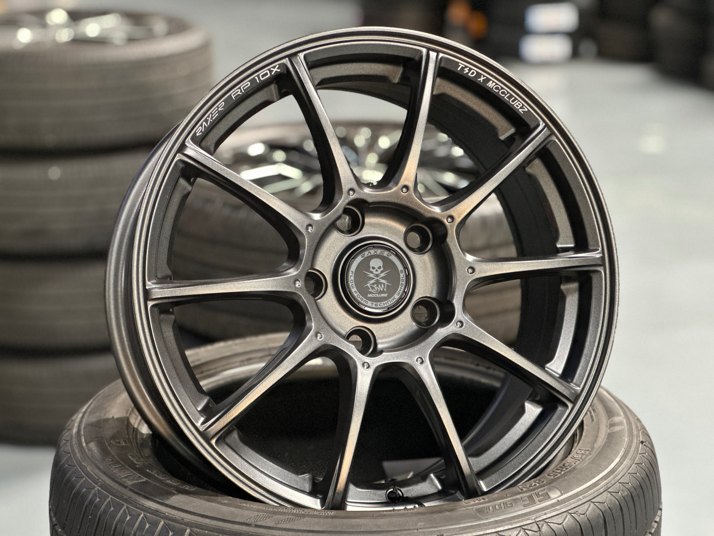 NEW 16X7 ET42 Raxer RP10X Flow Formed Rim Dark Graphite 5X114.3