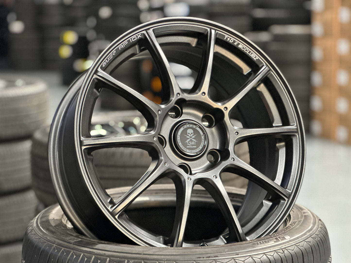 NEW 16X7 ET42 Raxer RP10X Flow Formed Rim Dark Graphite 5X114.3