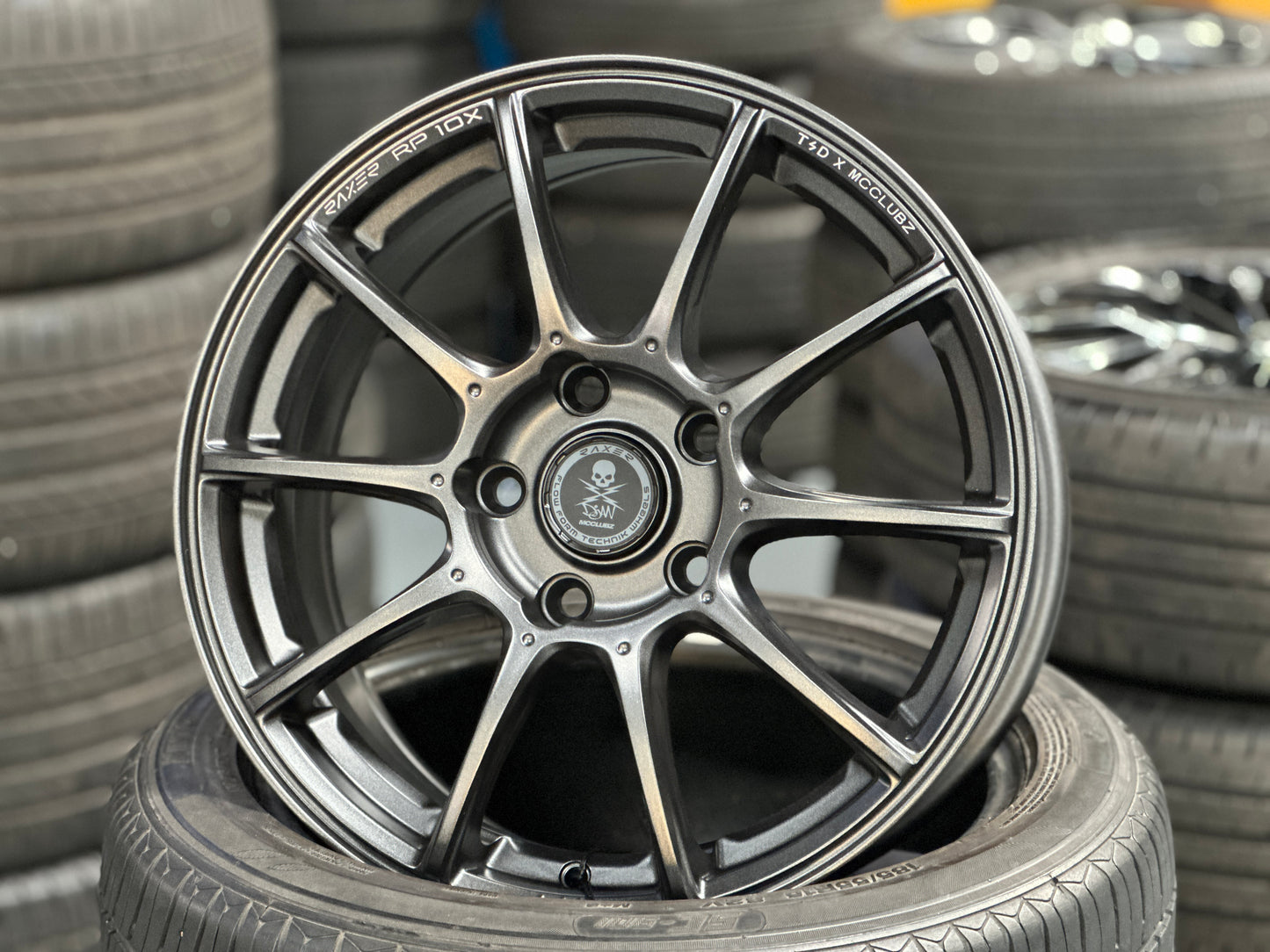 NEW 16X7 ET42 Raxer RP10X Flow Formed Rim Dark Graphite 5X114.3