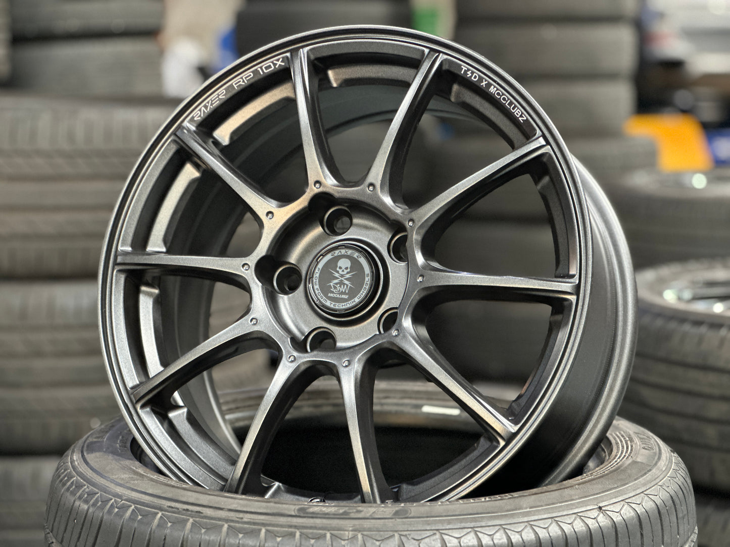 NEW 16X7 ET42 Raxer RP10X Flow Formed Rim Dark Graphite 5X114.3