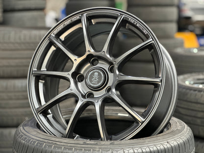 NEW 16X7 ET42 Raxer RP10X Flow Formed Rim Dark Graphite 5X114.3