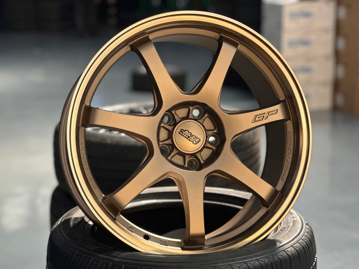 New 18X8.5 ET42 Mugen Design GP Rim (4 wheel) MATTE BRONZE 5X114.3