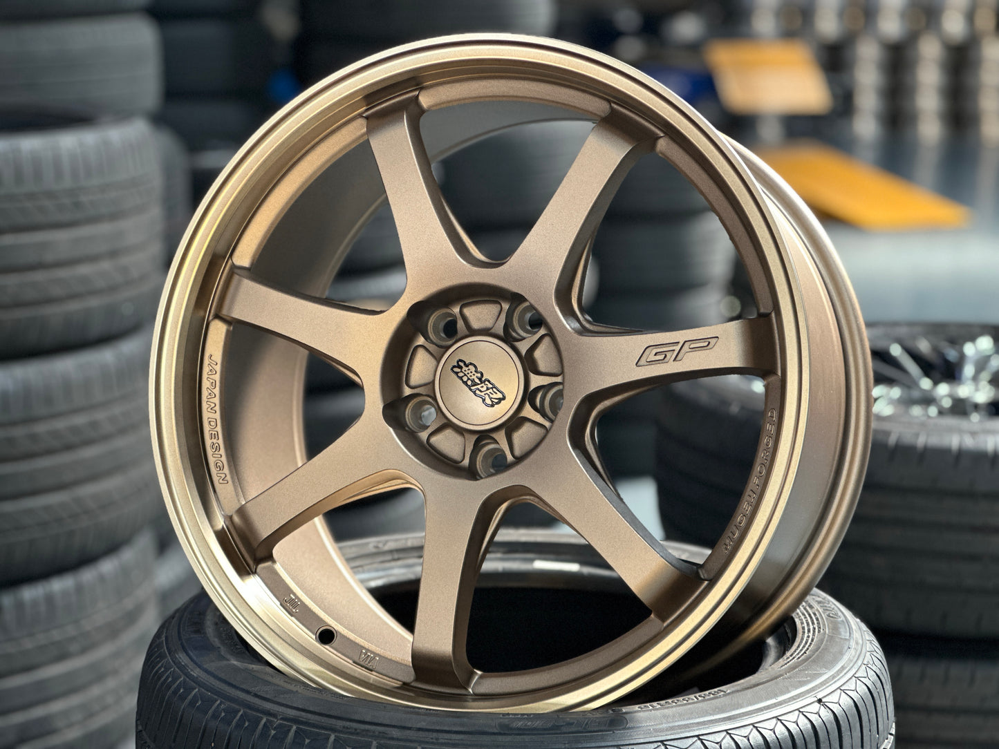 New 18X8.5 ET42 Mugen Design GP Rim (4 wheel) MATTE BRONZE 5X114.3