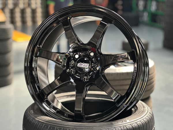 New 18X8.5 ET42 Mugen Design GP Rim (4 wheel) Gloss Black 5X114.3