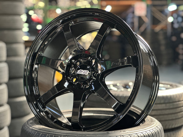 New 18X8.5 ET42 Mugen Design GP Rim (4 wheel) Gloss Black 5X114.3