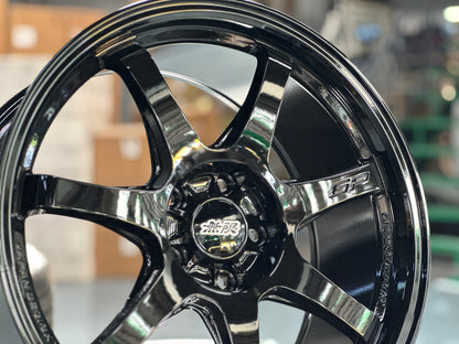 New 18X8.5 ET42 Mugen Design GP Rim (4 wheel) Gloss Black 5X114.3