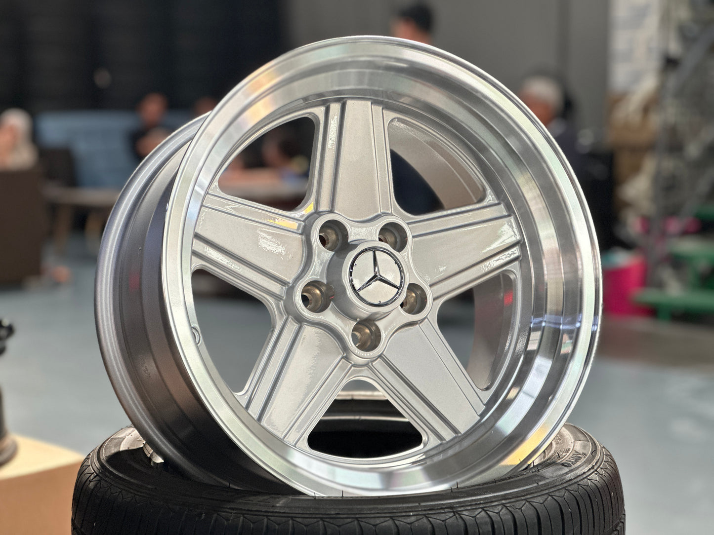 New 17X8 ET12 17X9 ET12 Mercedes Penta Design (4 wheel) Silver 5X112