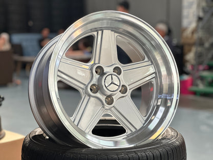 New 17X8 ET12 17X9 ET12 Mercedes Penta Design (4 wheel) Silver 5X112