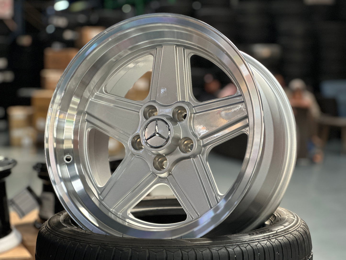 New 17X8 ET12 17X9 ET12 Mercedes Penta Design (4 wheel) Silver 5X112