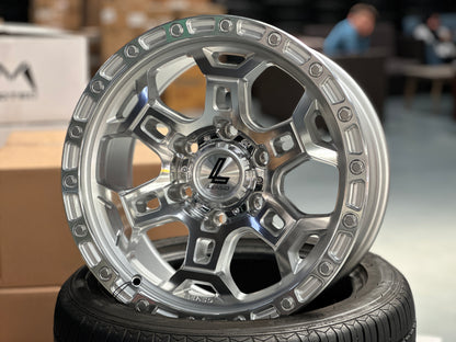 NEW 17X9 ET12 Lenso Argo Rim (4 wheel) 6X139.7 Silver Polished