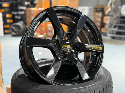 New 16x7 ET38 Proton R3 Rim (4 wheel) Black 4x114.3