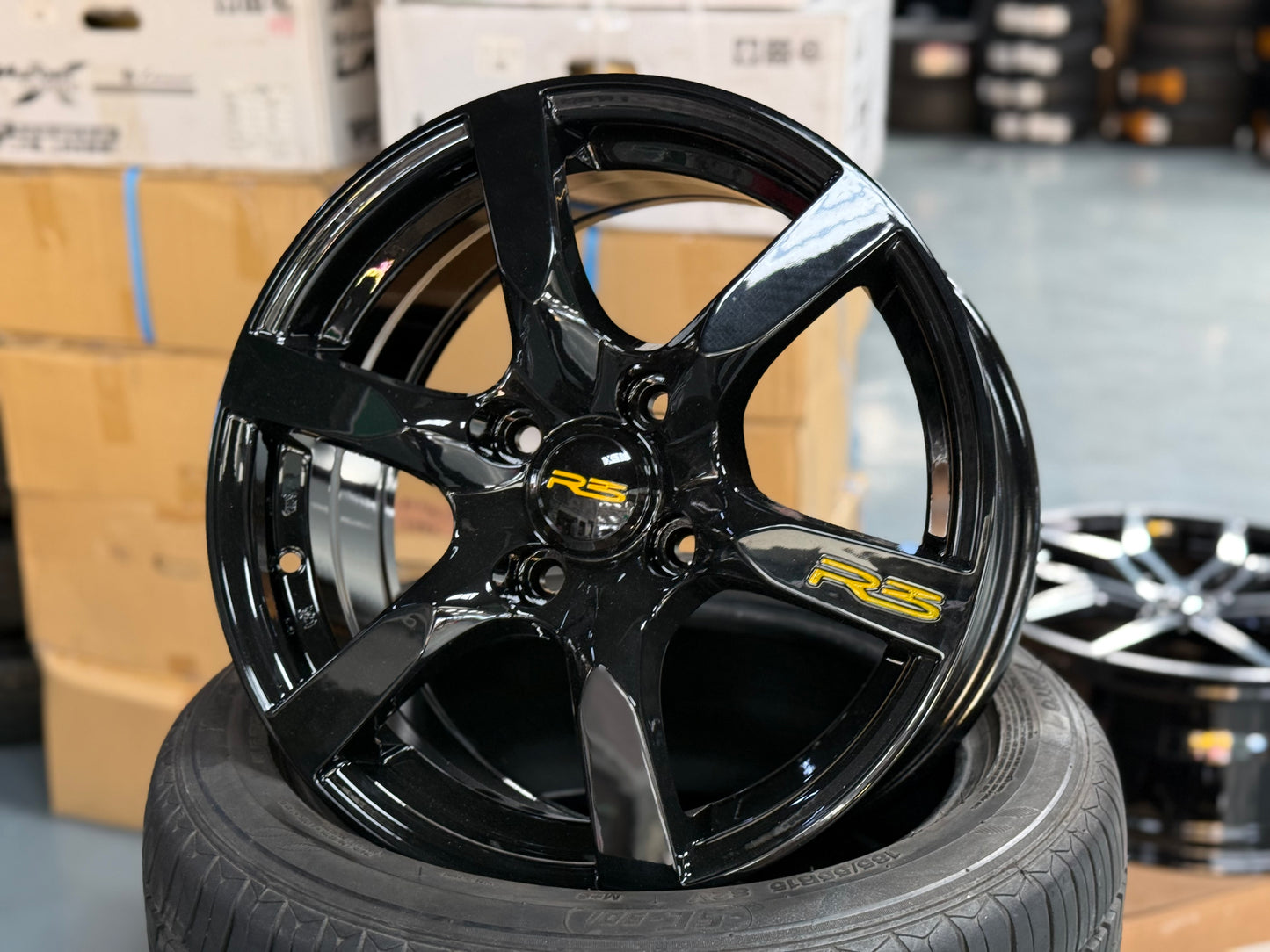 New 16x7 ET38 Proton R3 Rim (4 wheel) Black 4x114.3