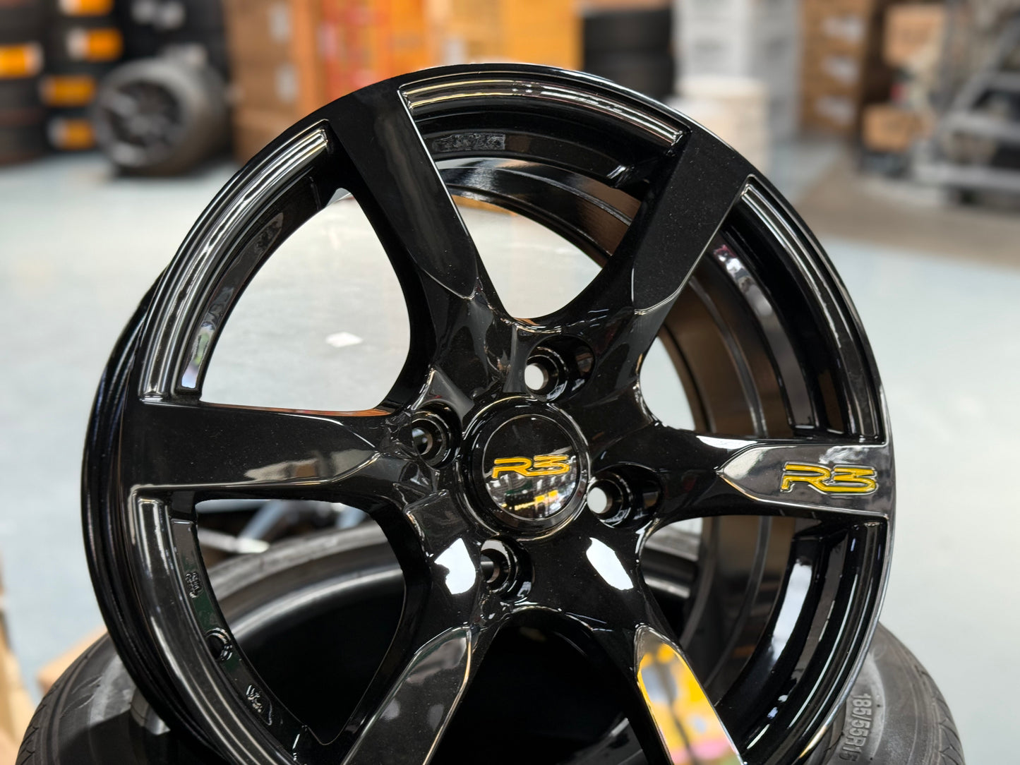 New 16x7 ET38 Proton R3 Rim (4 wheel) Black 4x114.3