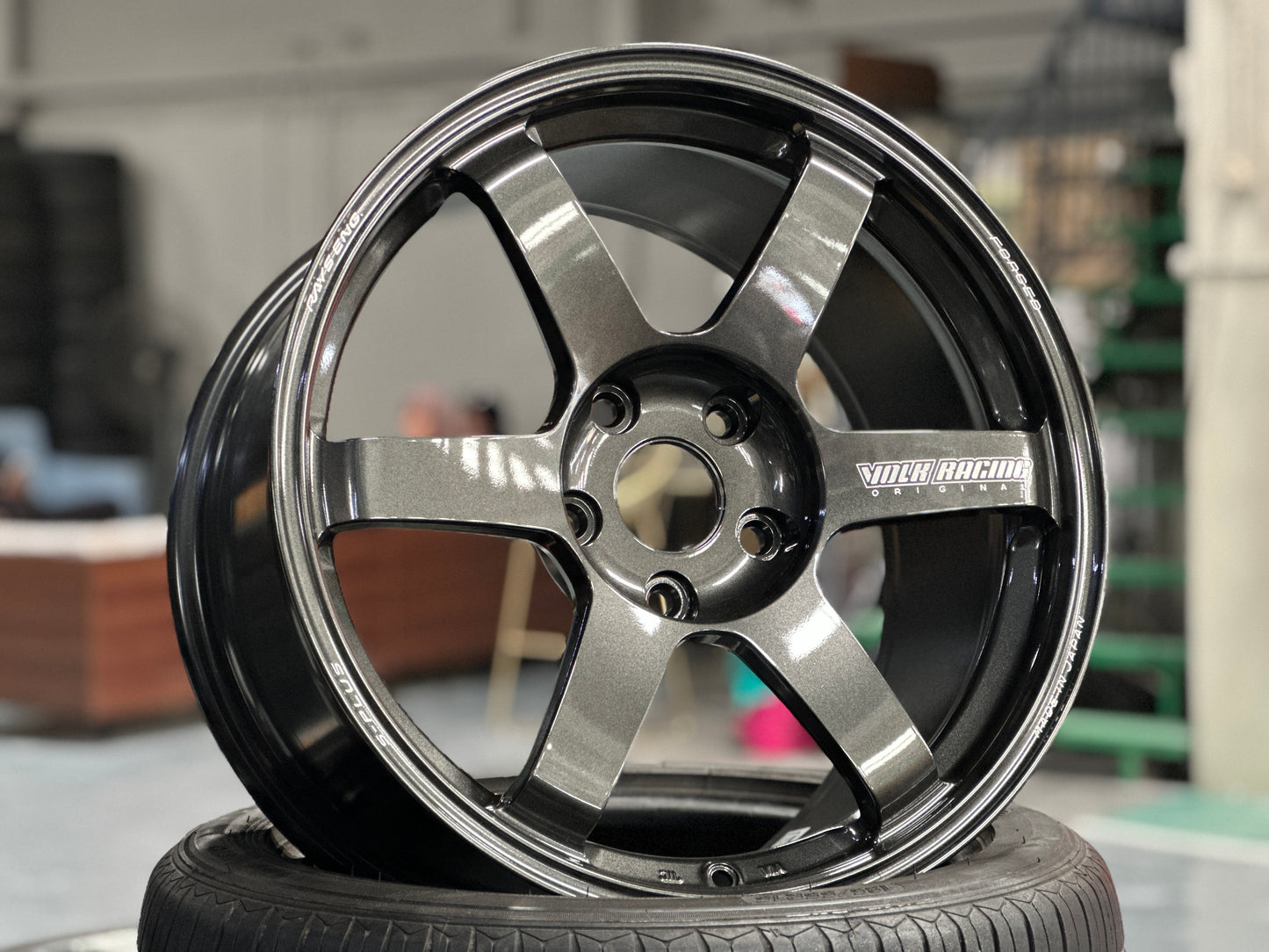 NEW 18x9.5 ET45 Rays TE37 Saga S Plus (4 wheel) 5X120 Dark Gunmetal
